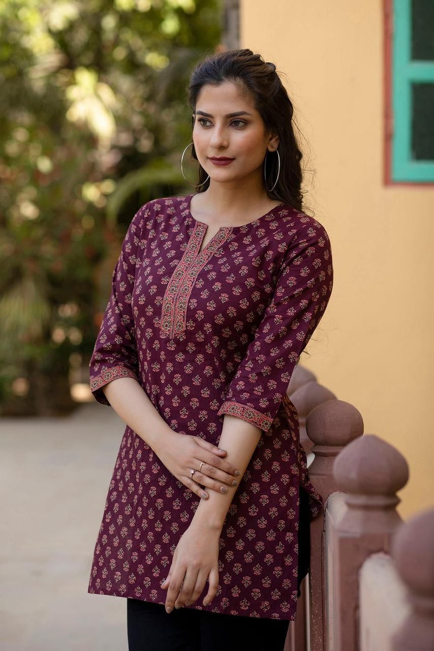 Blush 2.0 Summer Daily Wear Cotton Printed Ladies Top Wholesale Price In Surat